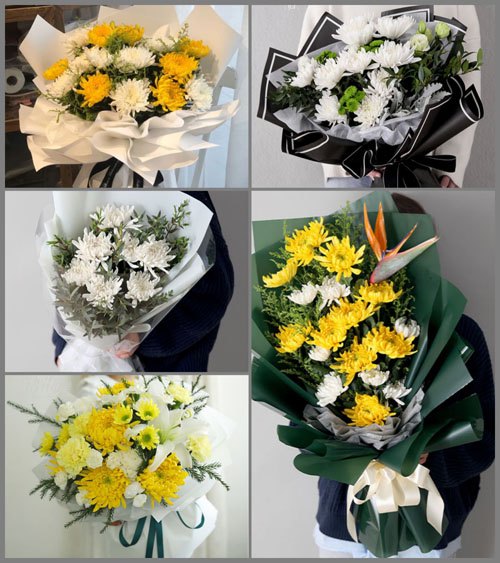 广东湛江市吴川市塘㙍镇龙安村白事花束代送